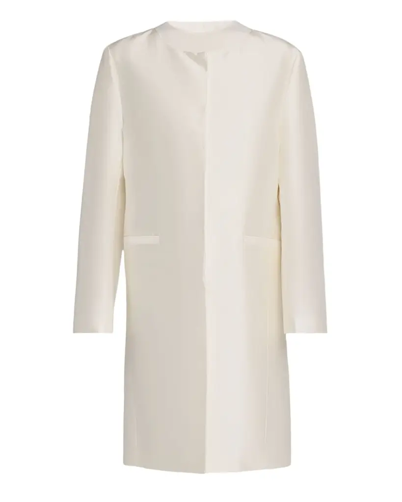 Toteme Silk Collarless Coat