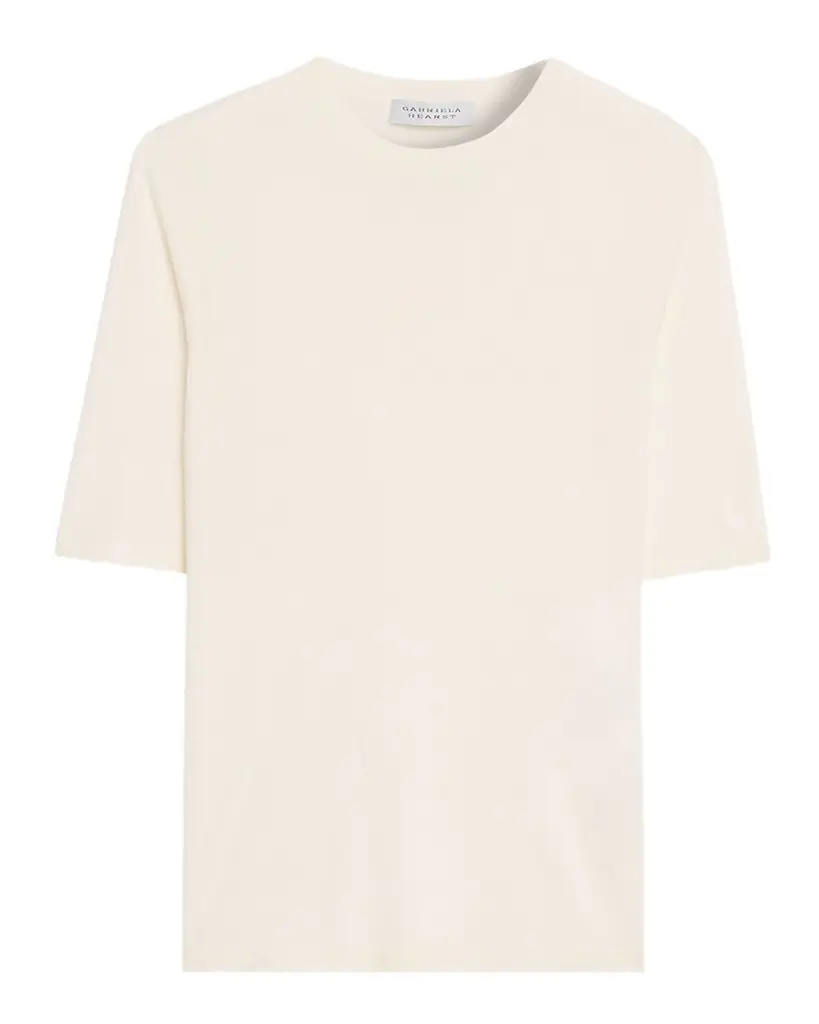 Gabriela Hearst Brunner Short-Sleeve Cashmere-Silk T-Shirt