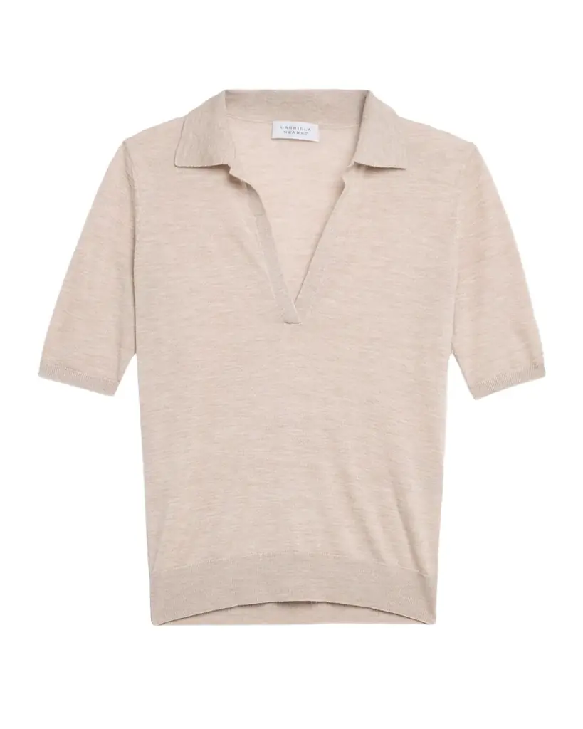 Gabriela Hearst Frank Cashmere Polo Top