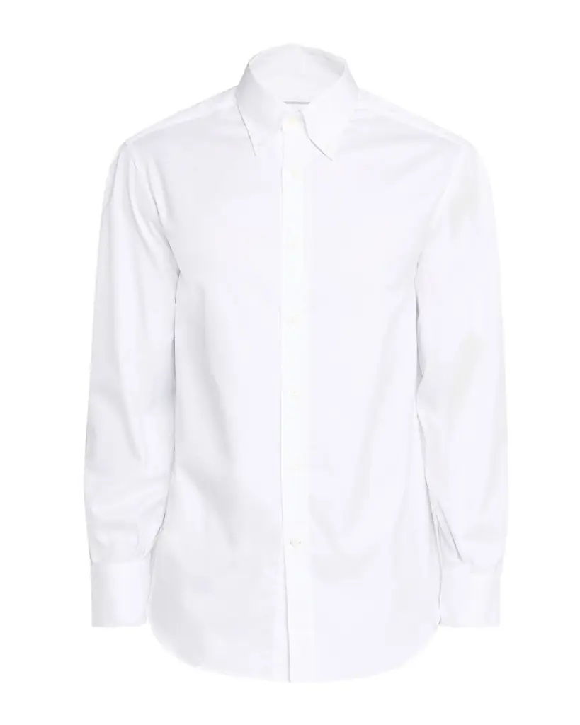 Brunello Cucinelli Men 's Piece Dyed Cotton Twill Shirt