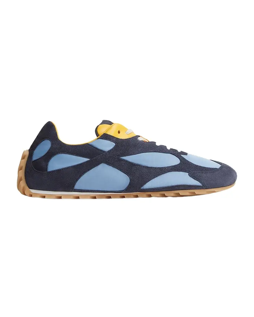 Bottega Veneta Men 's Orbit Flash Nylon and Suede Low-Top Sneakers