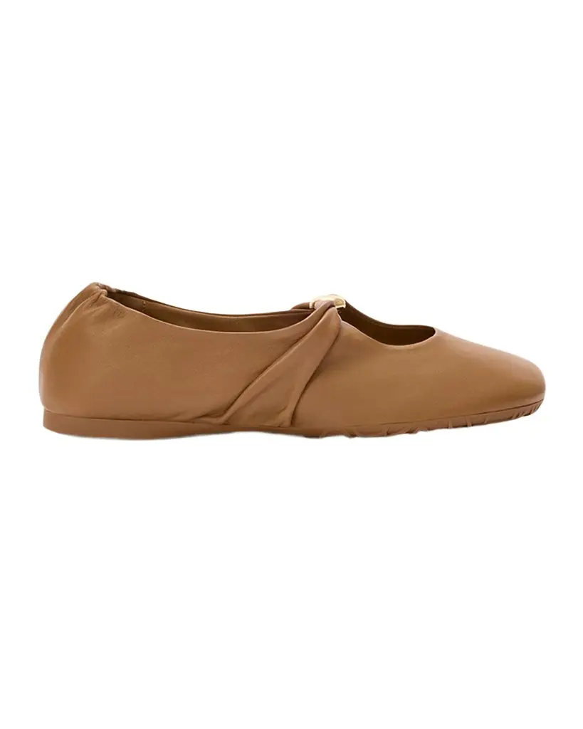 Loewe Pebble Soft Leather Ballerina Flats