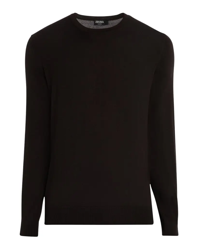 ZEGNA Men 's Cashseta Cashmere and Silk Crewneck Sweater
