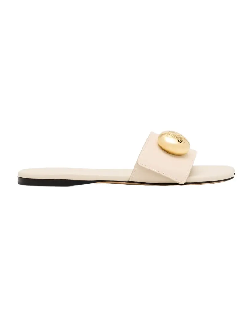 Loewe Pebble Leather Slide Sandals