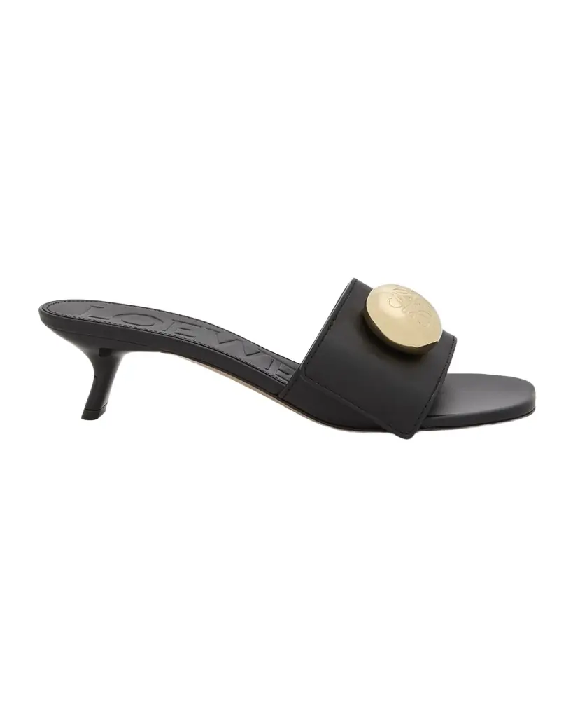 Loewe Pebble Leather Slide Sandals