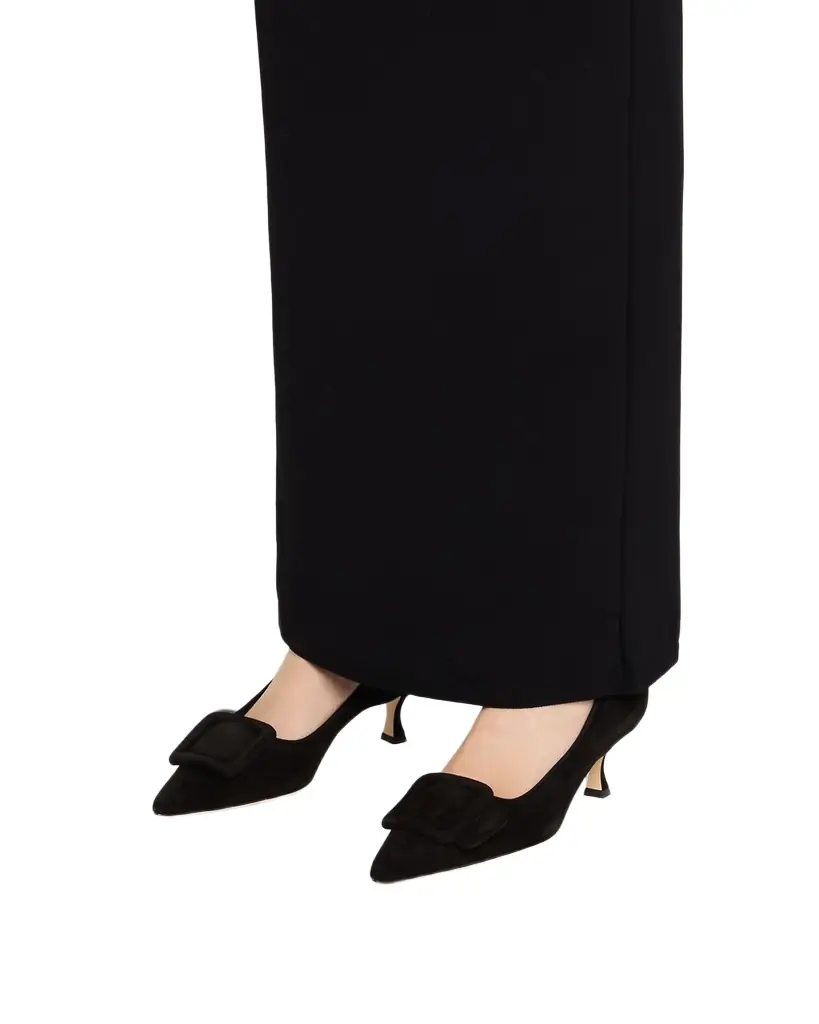 Manolo Blahnik Maysale Suede Buckle Pumps