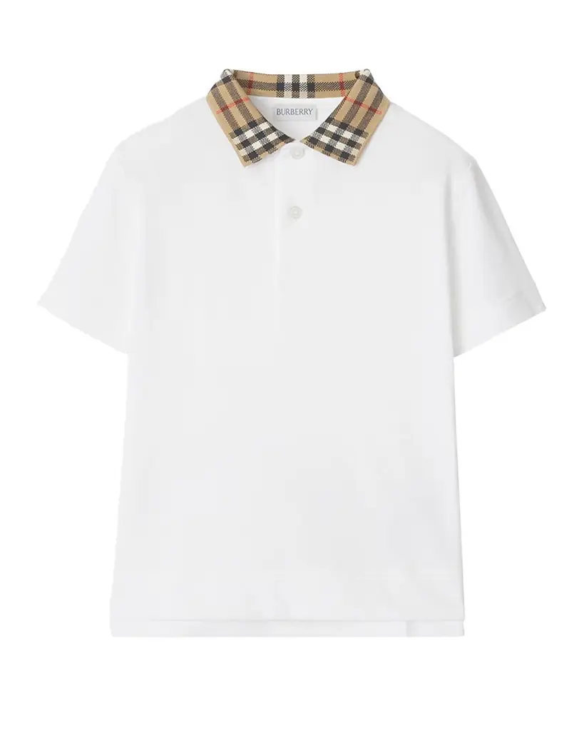 Burberry Boy 's Johane Pique EKD Polo Shirt, Size 3-14