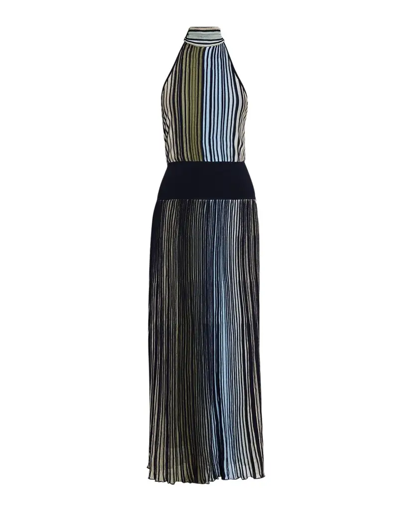 Ramy Brook Marina Ombre Knit Halter Maxi Dress
