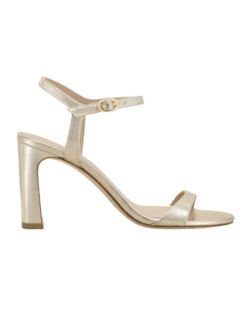 Stuart Weitzman Babette Metallic Ankle-Strap Sandals