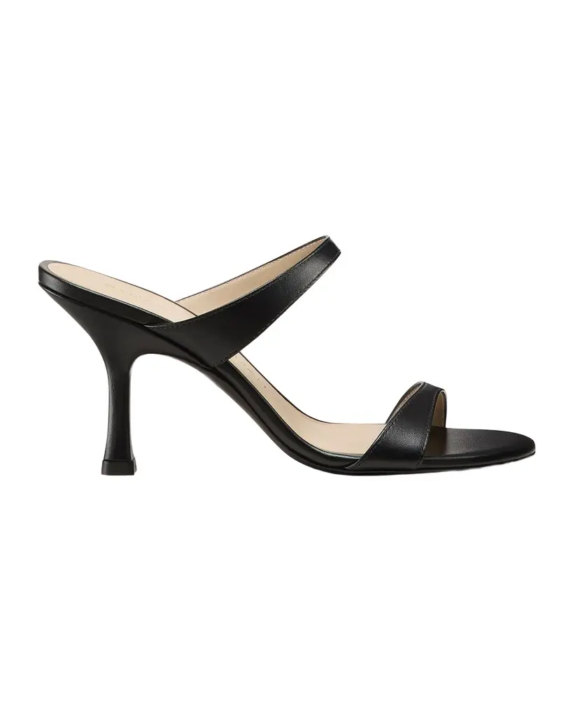 Stuart Weitzman Nudist Leather Slide Sandals