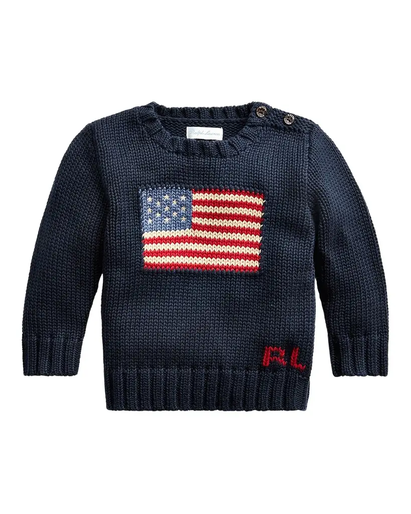 Polo Ralph Lauren Boy 's Flag Intarsia Knit Sweater