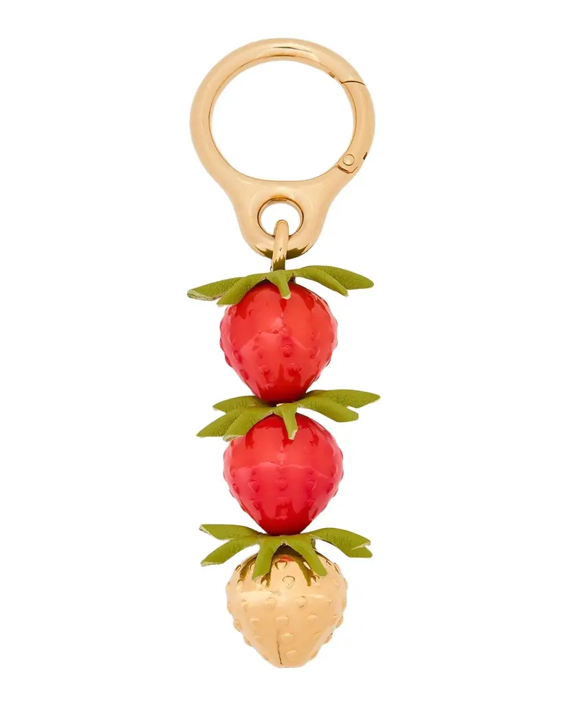 Loewe Strawberry Bag Charm in Acetate and Brass