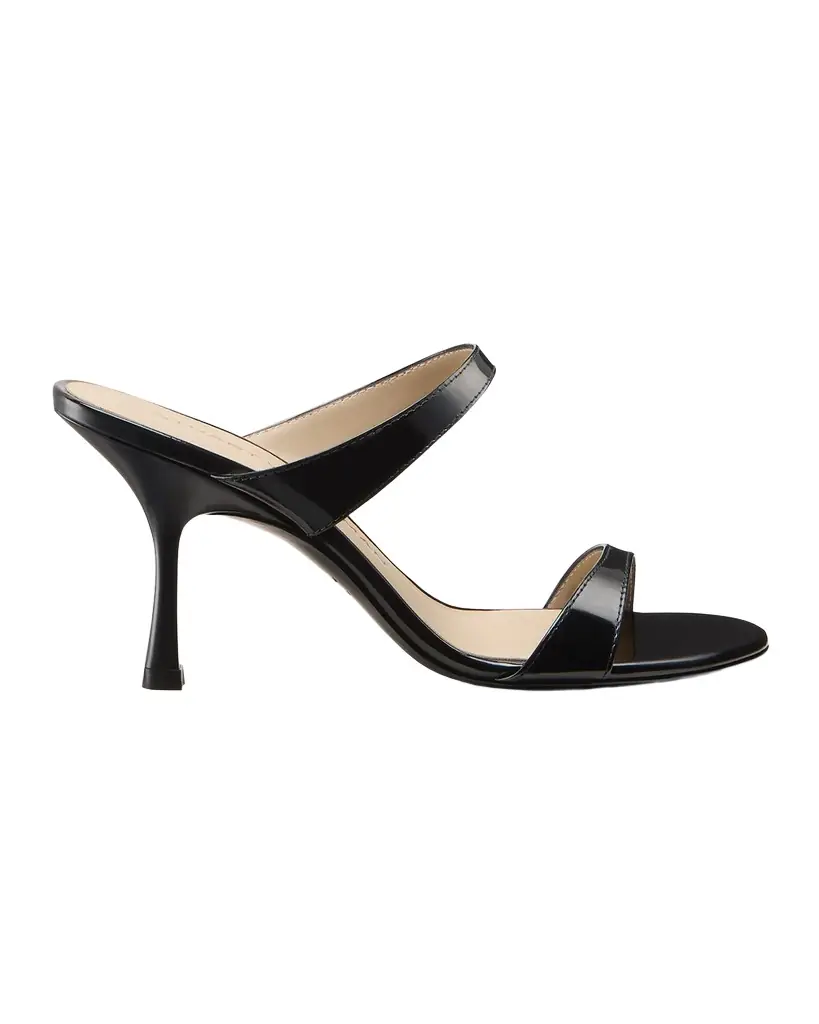 Stuart Weitzman Nudist Patent Leather Dual-Strap Sandals
