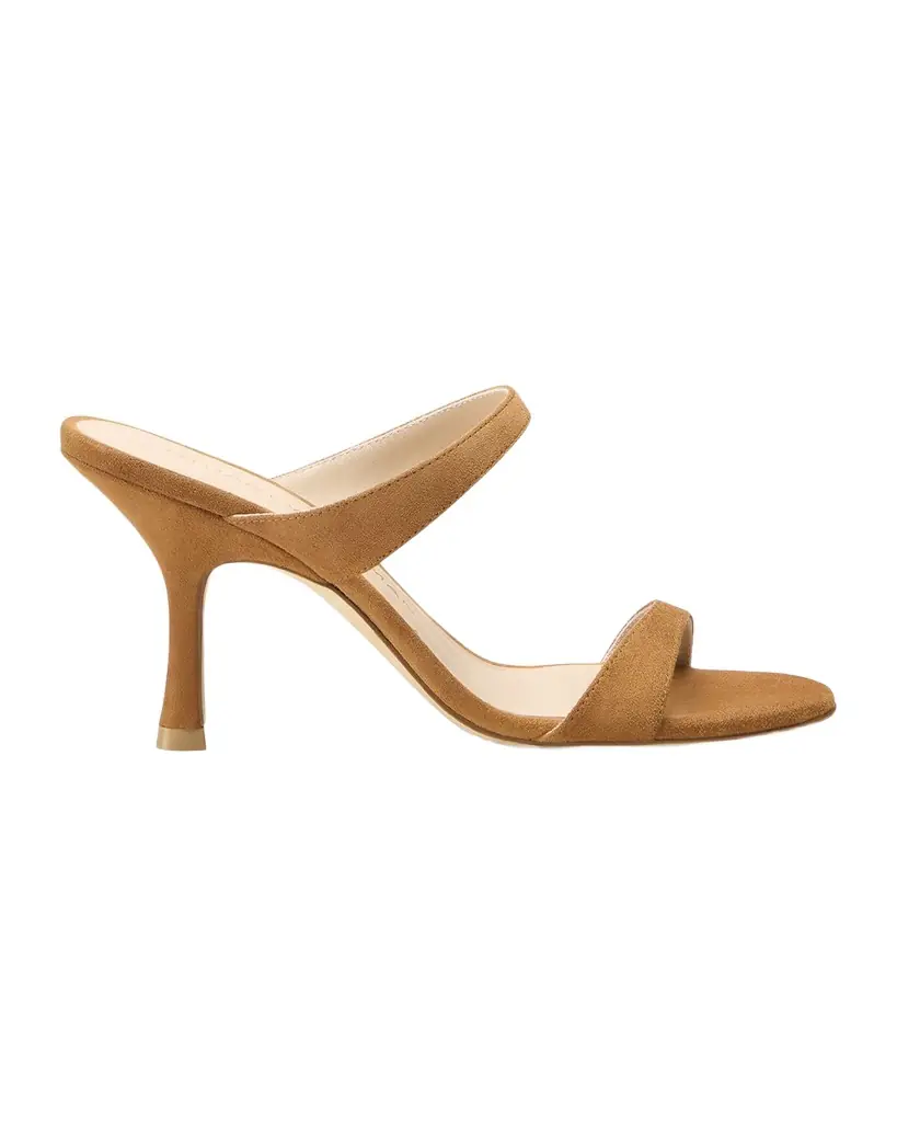 Stuart Weitzman Nudist Suede Slide Sandals