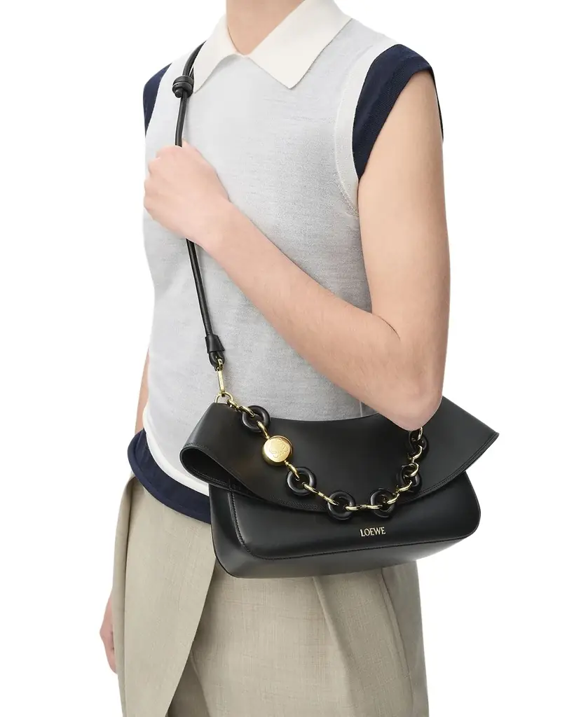 Loewe Ola Medium Shoulder Bag in Calfskin Leather