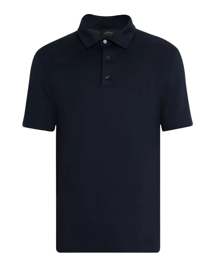 Brioni Men 's Cotton and Cashmere Polo Shirt