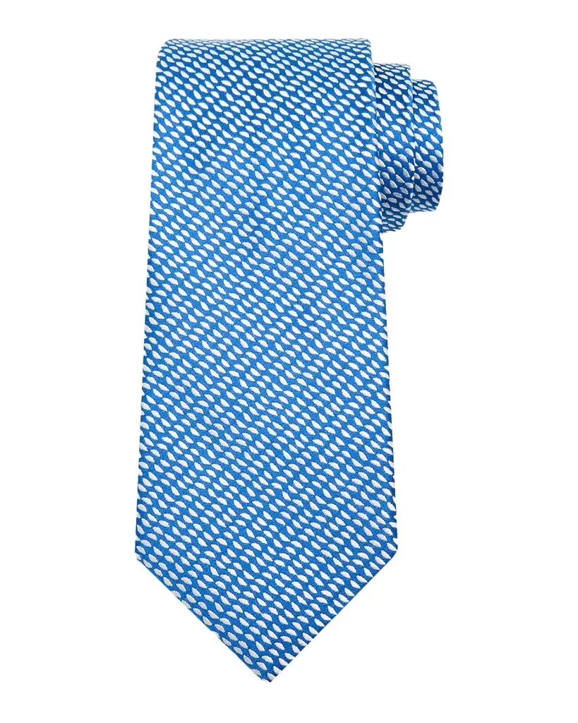 Charvet Men 's Mini Triangles Silk Tie