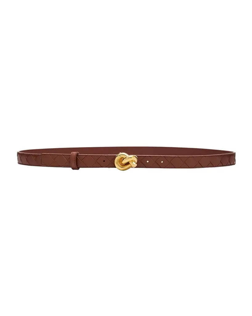 Bottega Veneta Intrecciato Leather Knot Belt