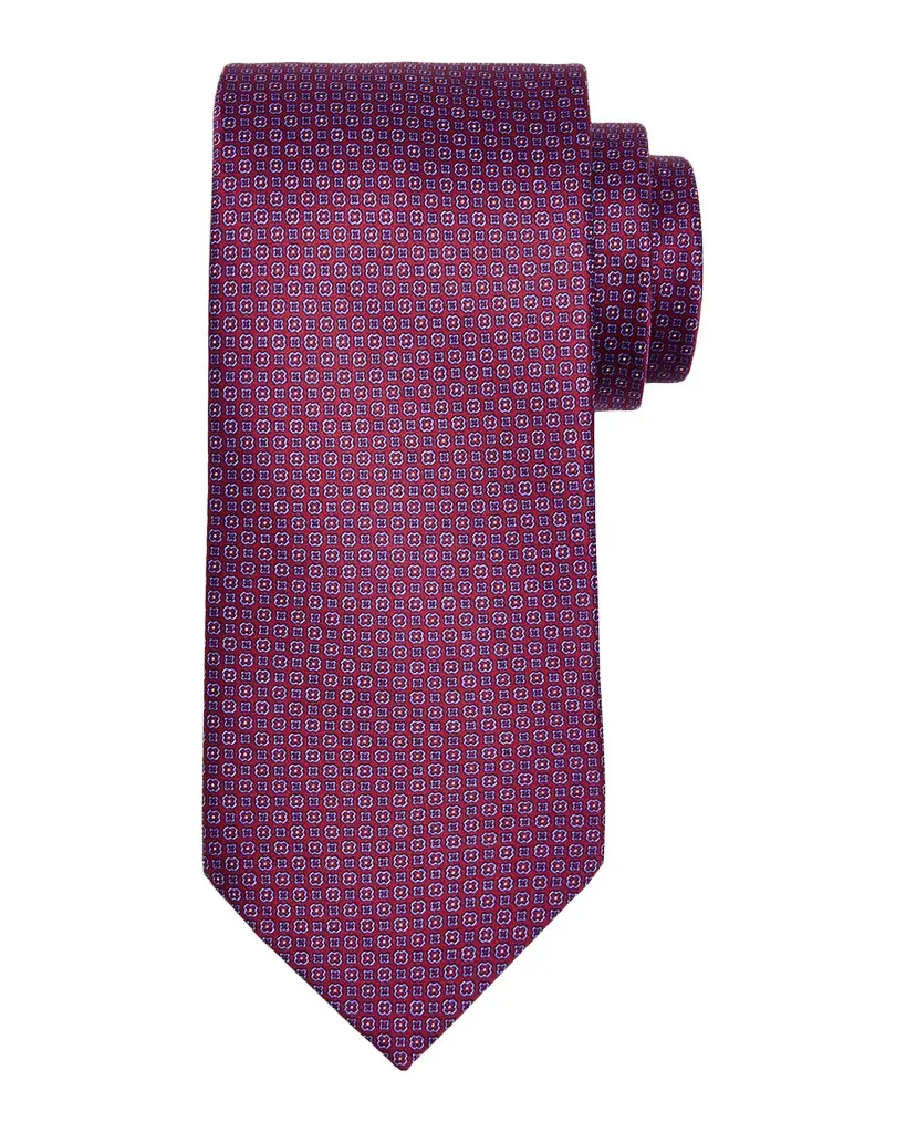 Stefano Ricci Men 's Micro-Geometric Silk Tie