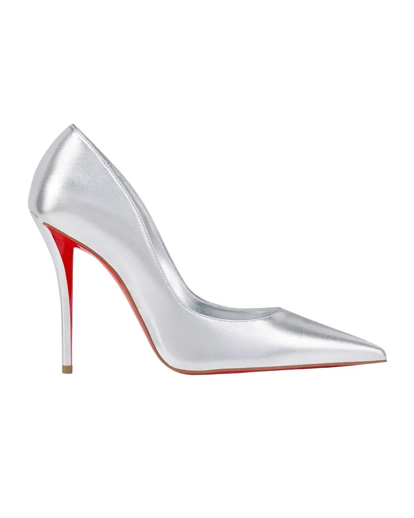 Christian Louboutin 100mm Miss Z Metallic Leather Pumps
