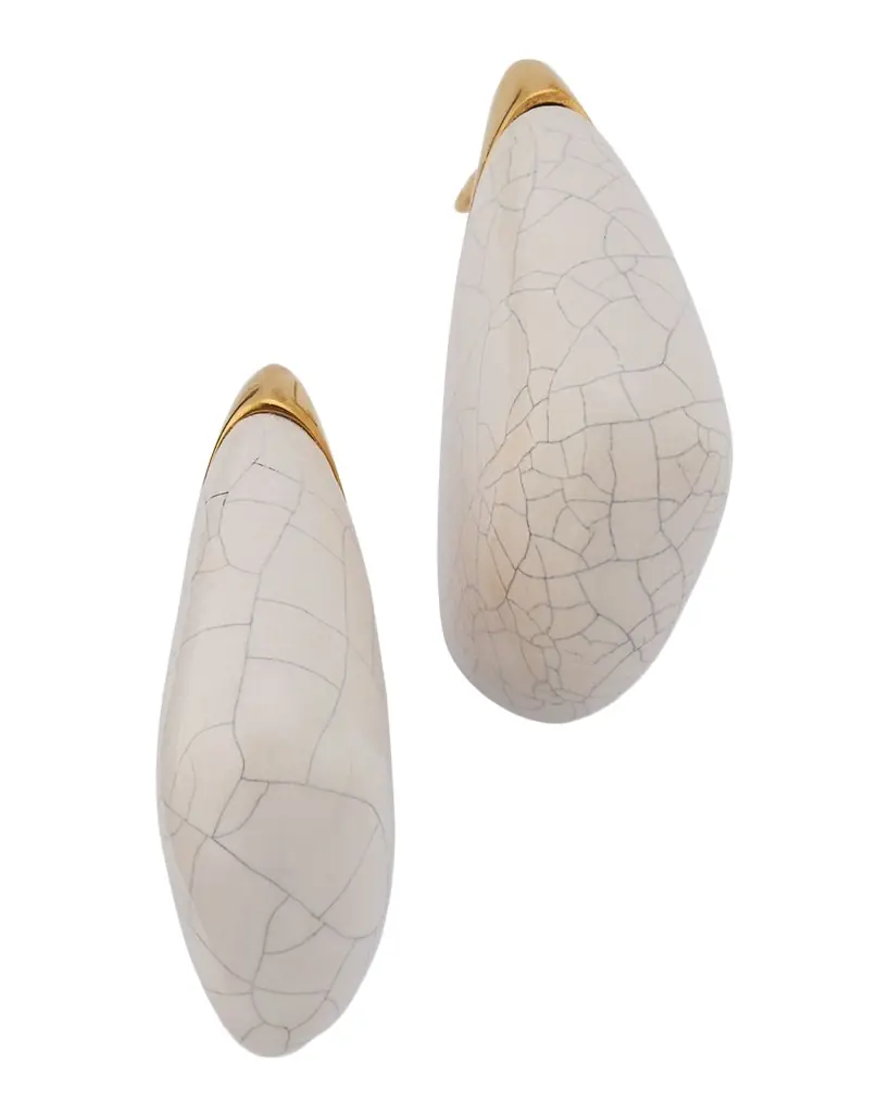 Bottega Veneta Small Fin Ceramic Earrings