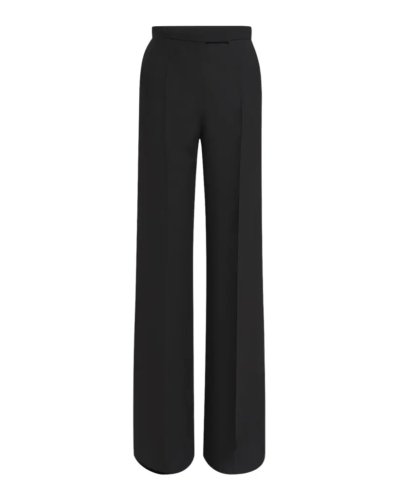 Valentino Garavani High-Rise Crepe Wide-Leg Pants