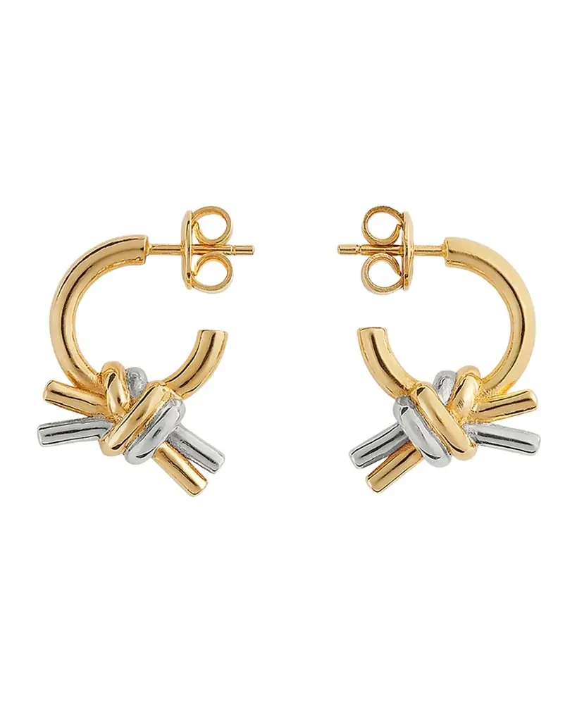 Bottega Veneta Two-Tone Knot Earrings