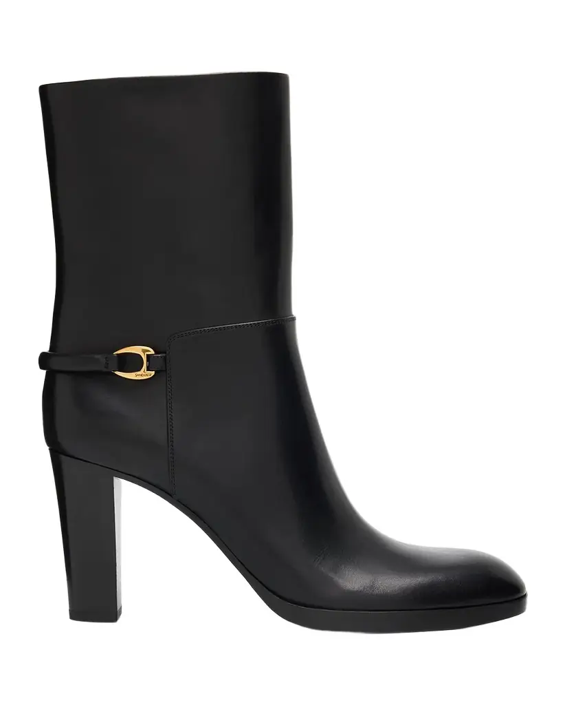 Saint Laurent Sulpice Smooth Leather Booties