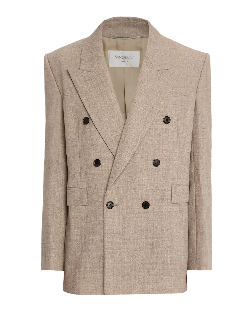 Saint Laurent Men 's Double-Breasted Blazer Jacket