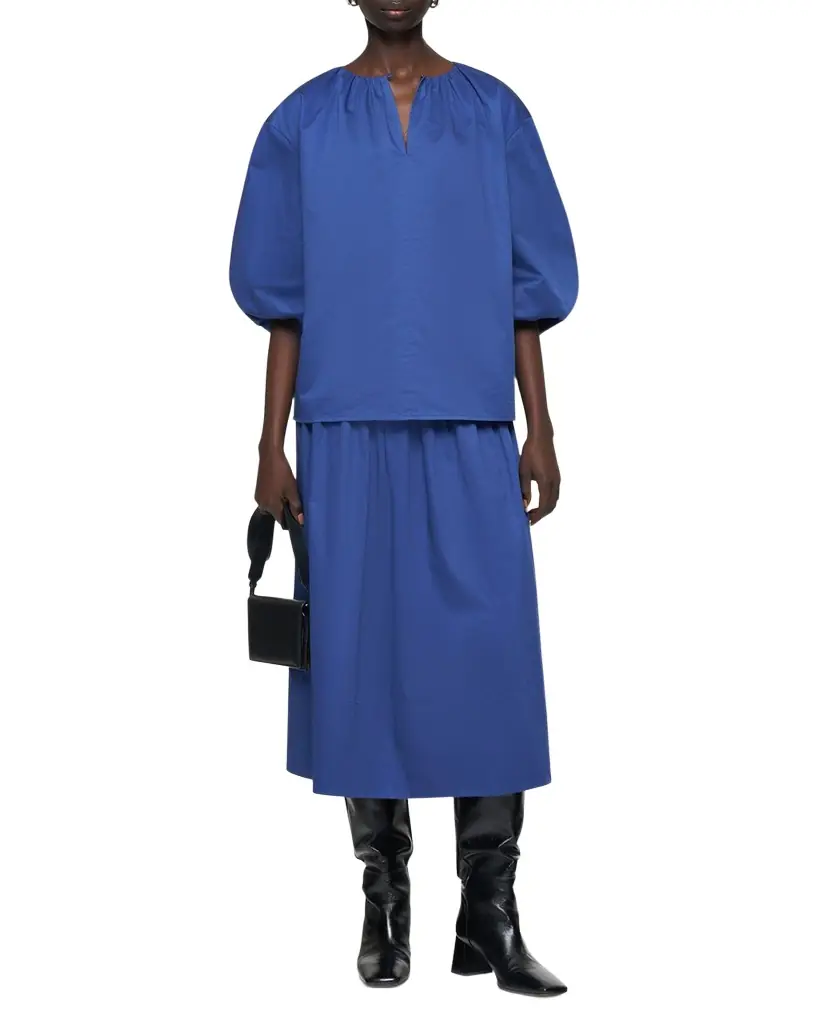 Joseph Godin Balloon-Sleeve Cotton Sateen Blouse
