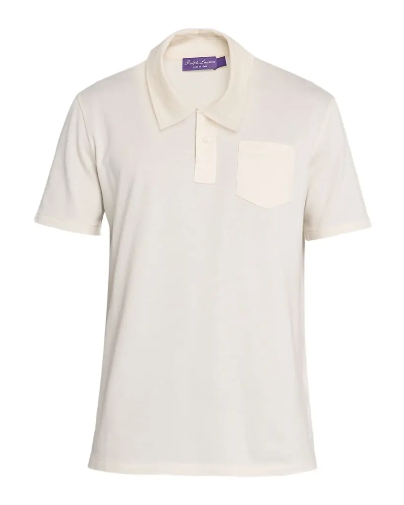 Ralph Lauren Purple Label Cotton-Cashmere Piqué Polo Shirt