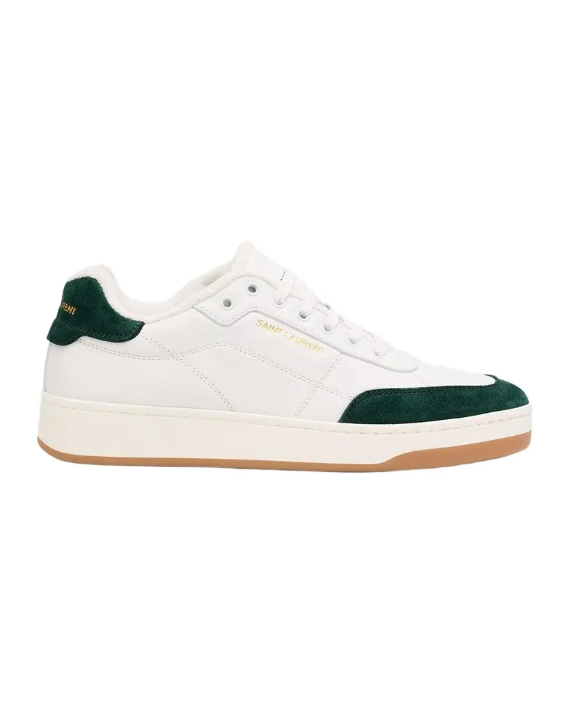 Saint Laurent Men 's SL61 Leather and Suede Low-Top Sneakers