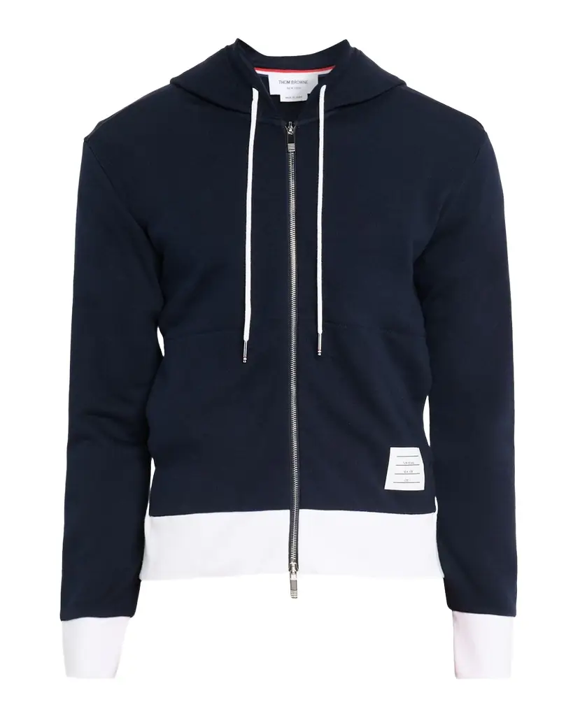 Thom Browne Men 's Cotton 4-Bar Stripe Full-Zip Hoodie