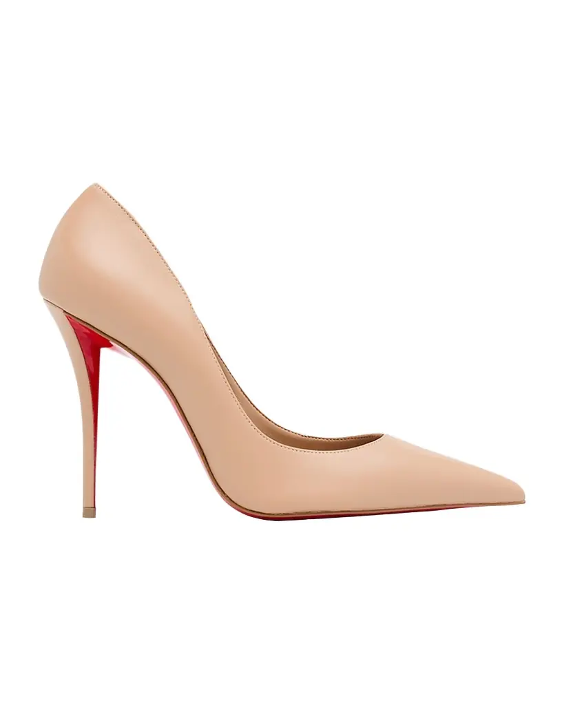 Christian Louboutin 100mm Miss Z Leather Pointed-Toe Pumps
