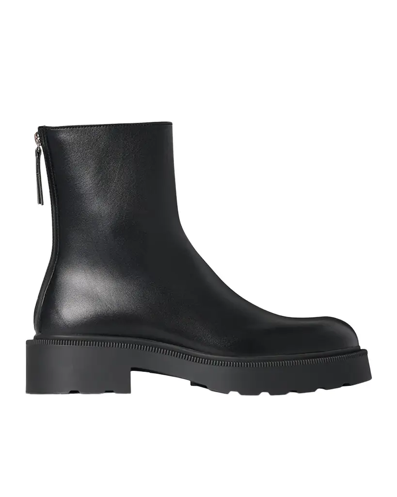 THE ROW Nobilis Leather Ankle Booties