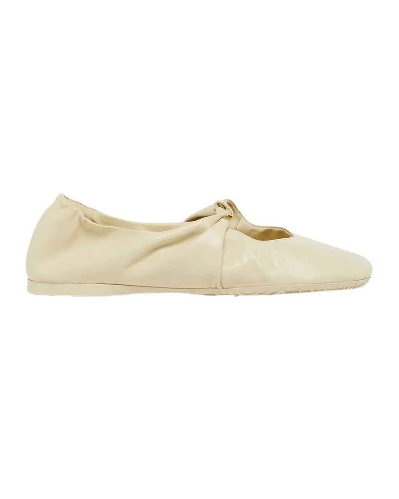 Loewe Pebble Soft Leather Ballerina Flats