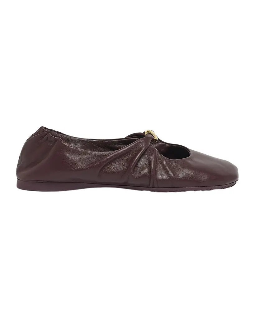 Loewe Pebble Soft Leather Ballerina Flats