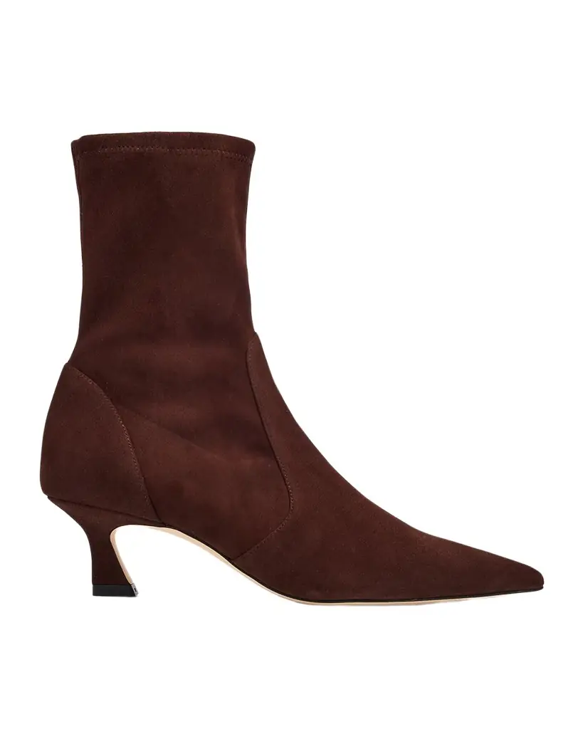 Stuart Weitzman 50mm Vinnie Suede Stretch Booties