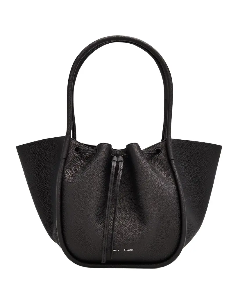 Proenza Schouler Large Ruched Pebbled Calfskin Tote Bag