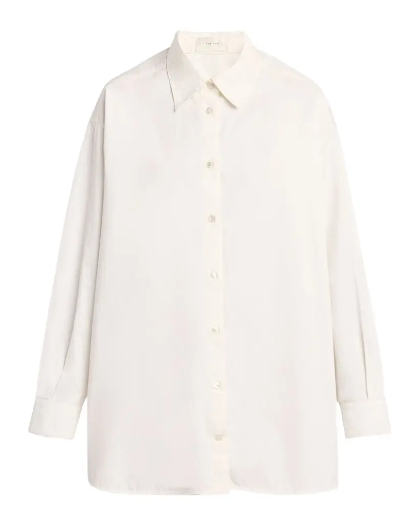 THE ROW Luka Cotton-Cashmere Button-Down Shirt