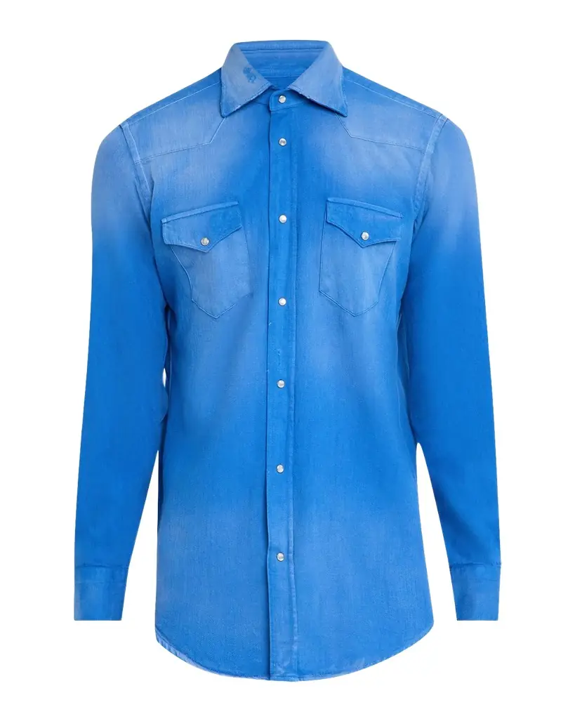 Sartorio Men 's Cotton Snap-Front Western Shirt