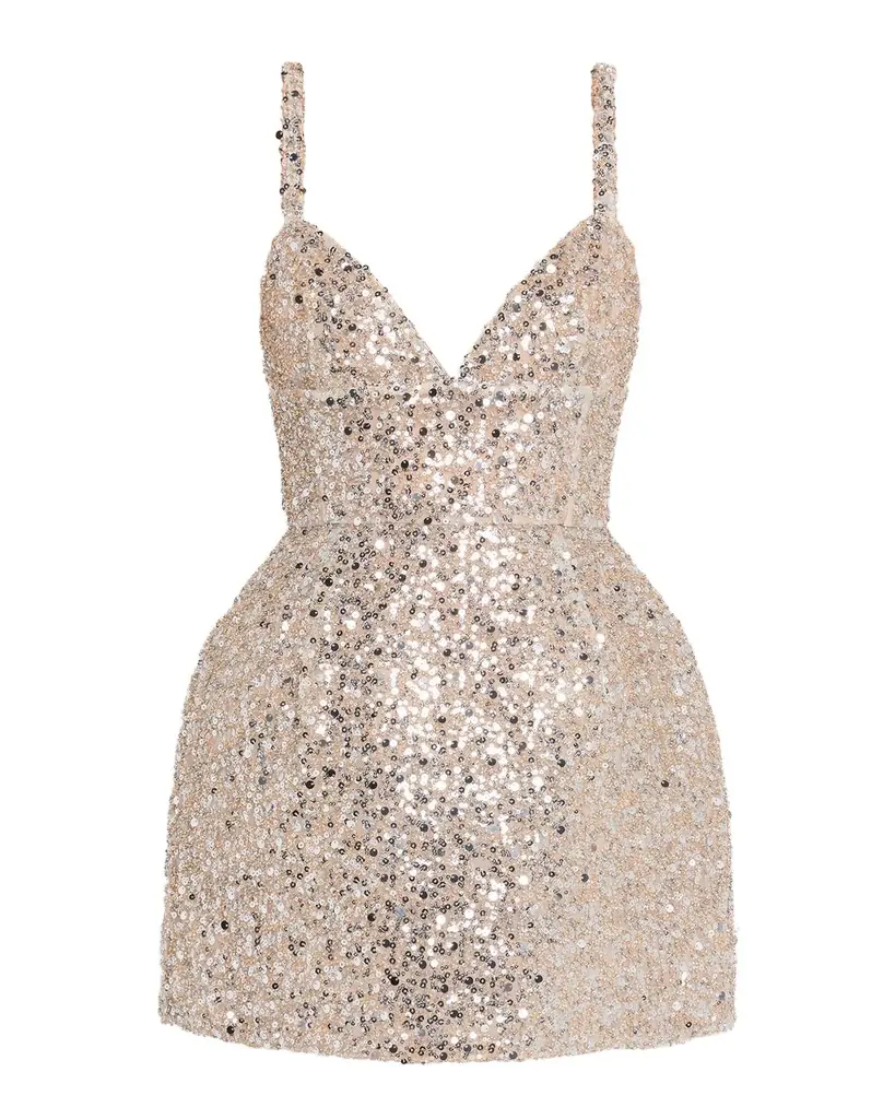 bronx and banco sequin dress Allegra Silver Dress