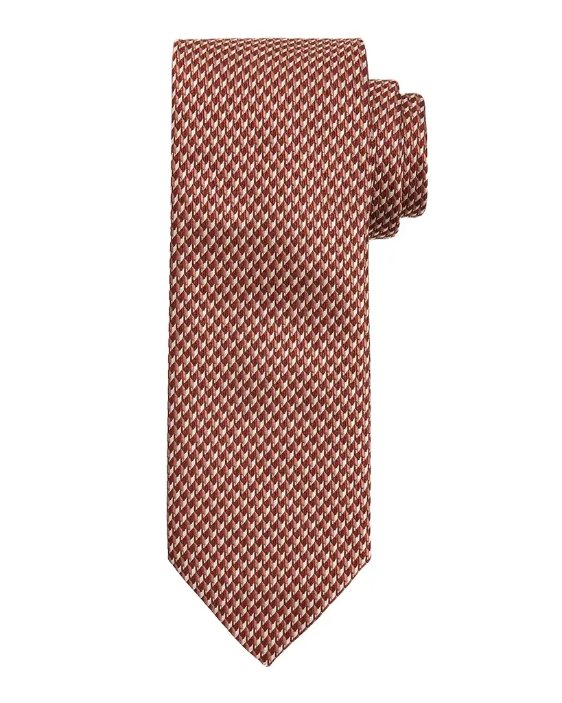 Brioni Men 's Geometric Check Silk Tie