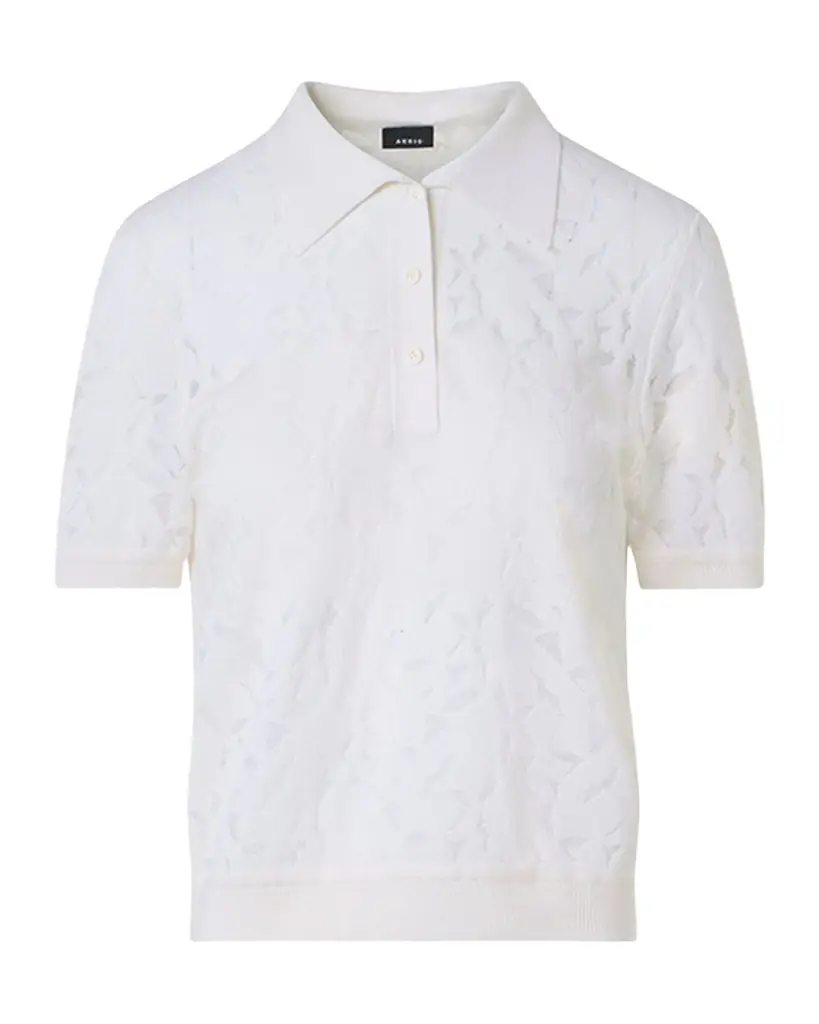 Akris Whitecaps Jacquard Short-Sleeve Polo Shirt