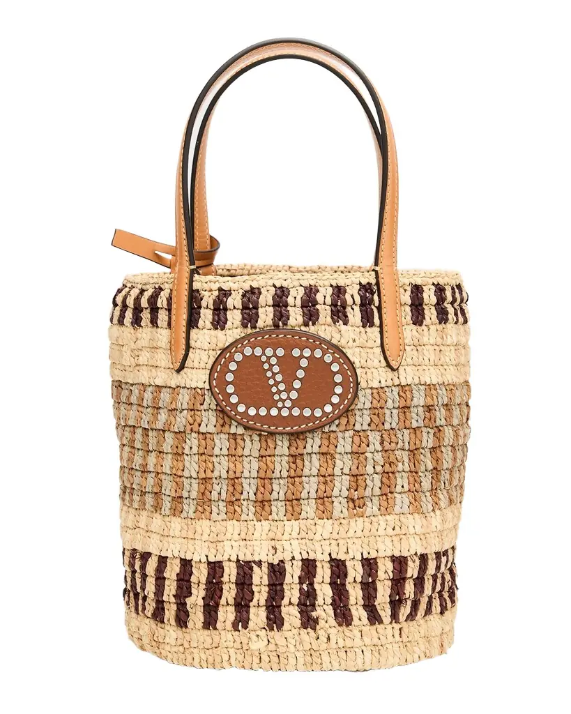 Valentino Garavani VLOGO Signature Small Crochet Bucket Bag