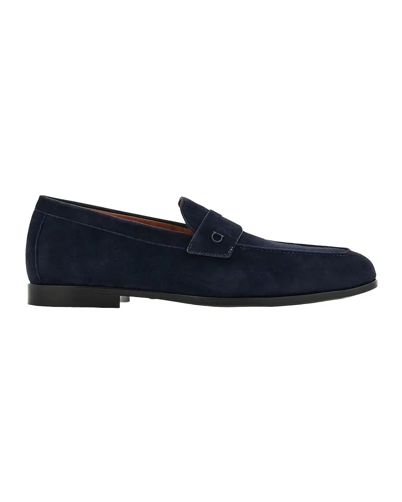 Ferragamo Men 's Tiberio Suede Penny Loafers