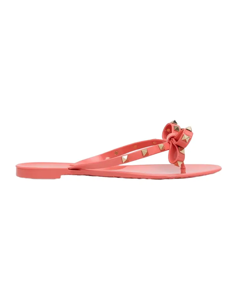 Valentino Garavani Rockstud PVC Flat Thong Sandals