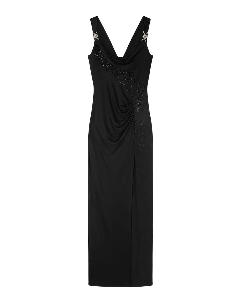 Versace Embellished Silk-Blend Gown