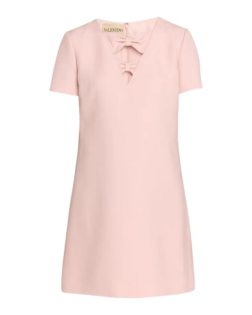 Valentino Garavani Bow Cutout Short-Sleeve Mini Dress