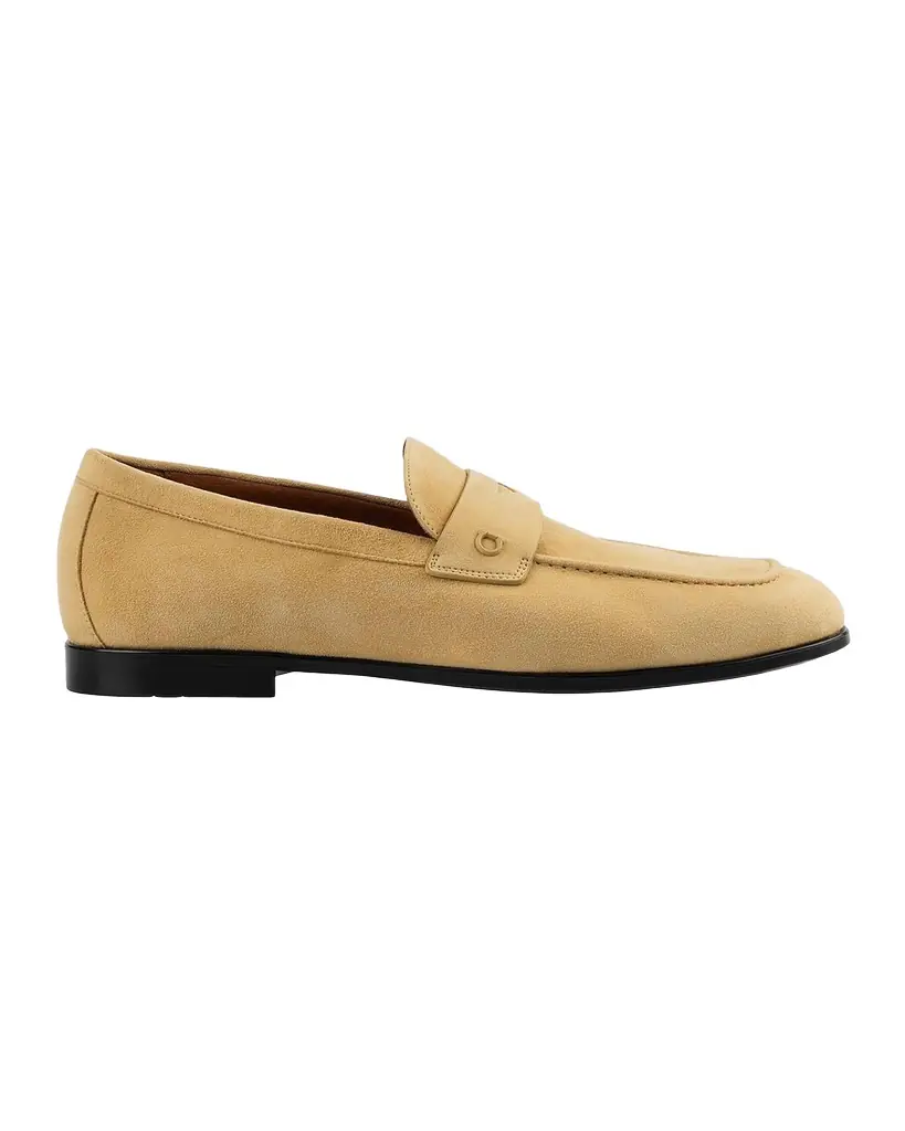 Ferragamo Men 's Tiberio Suede Penny Loafers